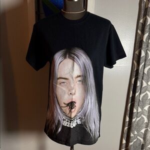 Billie Eilish "Tarantula Mouth" black t-shirt 100% cotton SZ Medium